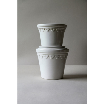                             Kvetináč Kobenhavner glazovaný White 14 cm                        
