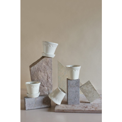                             Kvetináč Kobenhavner glazovaný White 14 cm                        