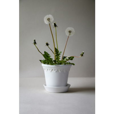                             Kvetináč Kobenhavner glazovaný White 16 cm                        