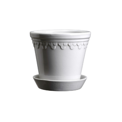 Kvetináč Kobenhavner glazovaný White 18 cm                    
