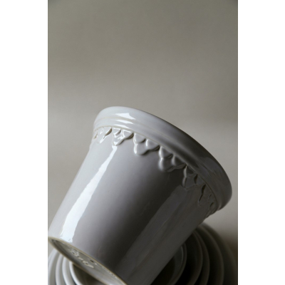                             Kvetináč Kobenhavner glazovaný White 21 cm                        