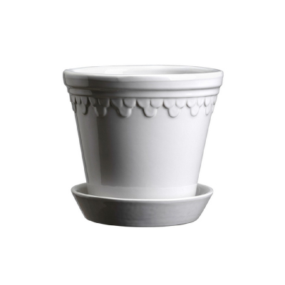 Kvetináč Kobenhavner glazovaný White 21 cm                    