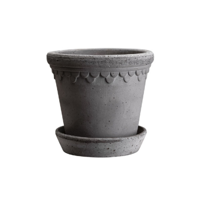 Kvetináč Kobenhavner s podmiskou Raw Grey 18 cm                    