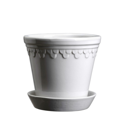 Kvetináč Kobenhavner glazovaný White 25 cm                    