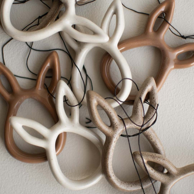                             Závesná veľkonočná dekorácia Rabbit Vanilla 8 cm                        