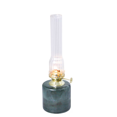                             Sklenená petrolejová lampa Elvira Green 25 cm                        