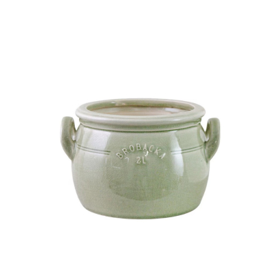 Kameninový kvetináč Brobacka Green Low 20x13 cm                    