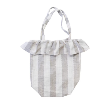 Látková taška Ida Stripe Beige White                    