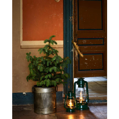                             Petrolejová lampa Hurricane Green Brass 24 cm                        