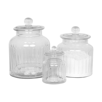                             Sklenená dóza s vekom Gustav Ribbed Large                        