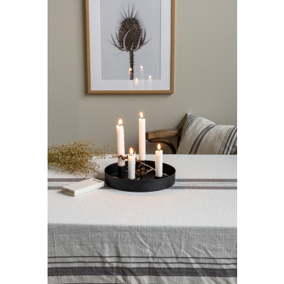                             Adventný kovový svietnik Sund Round Black                        