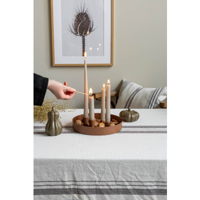                             Adventný kovový svietnik Sund Round Brown                        