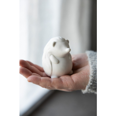                             Keramická dekorácia ježečiek Rufus White 7 cm                        