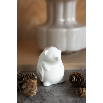 Keramická dekorácia ježečiek Rufus White 7 cm                    