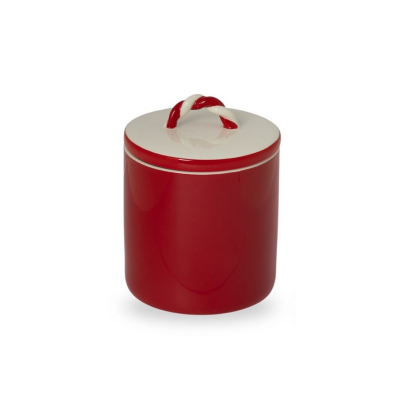 Vianočná keramická dóza Polka Red 15 cm                    