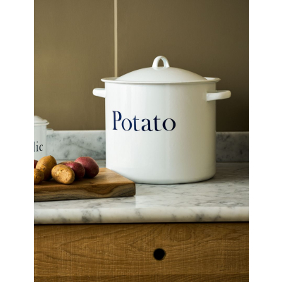 Smaltovaná dóza na zemiaky Potato White                    