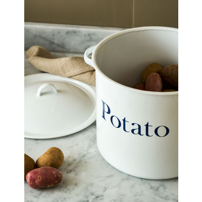                             Smaltovaná dóza na zemiaky Potato White                        
