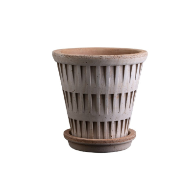 Kvetináč Pantheon s podmiskou Raw Rosa 18 cm                    