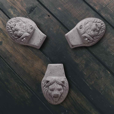                             Nôžky pod kvetináč Lion Head Grey - set 3 ks                        