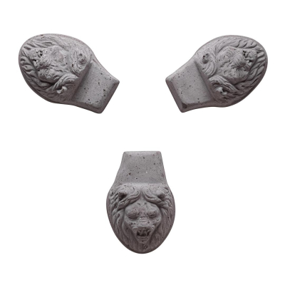 Nôžky pod kvetináč Lion Head Grey - set 3 ks                    