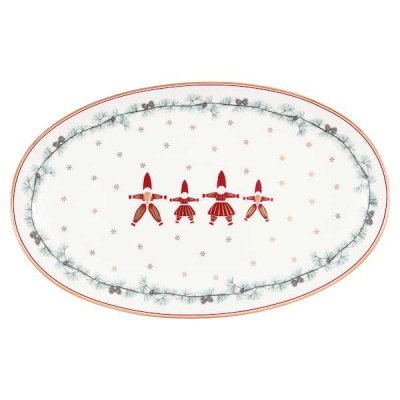 Vianočný servírovací tanier Juana Oval 24x15 cm                    