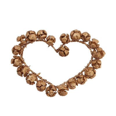 Vianočné dekoratívne srdce Tree Seed Gold 15 cm                    