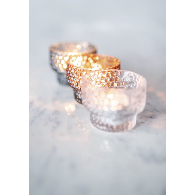                             Sklenený svietnik Dotti Clear 8 cm                        