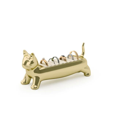 Šperkovnica na prstienky Ali Cat Brass                    