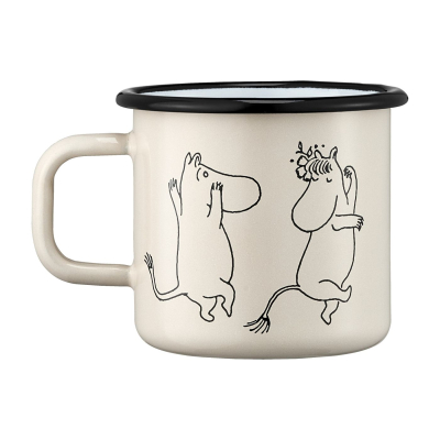                             Smaltovaný plecháčik Moomin Hug biely 3,7 dl                        