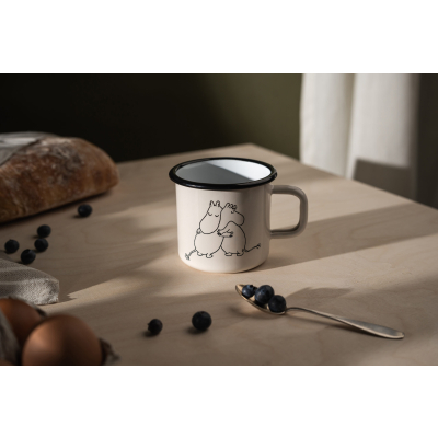                             Smaltovaný plecháčik Moomin Hug biely 3,7 dl                        