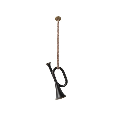 Vianočná plechová ozdoba Trumpet Anthracite                    