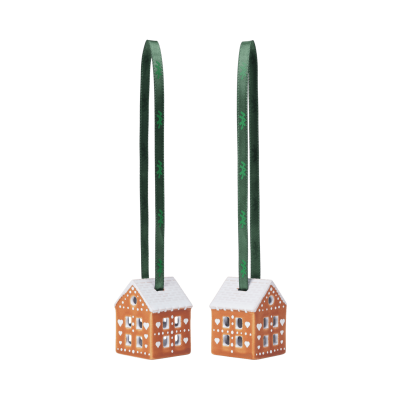 Vianočné ozdoby domčeky Gingerbread - set 2 ks                    