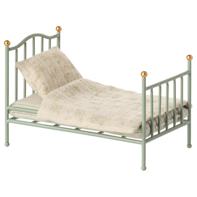 Kovová postieľka pre myšky Maileg Mint                    