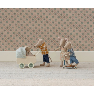                             Kockovaná košeľa a džínsy pre myšáka Maileg Yellow                        