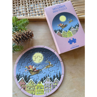 Mini puzzle Santa and Rudolph 31 dielikov                    