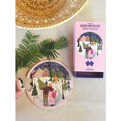 Mini puzzle Bringing Home the Tree 31 dielikov                    