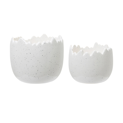                             Škrupinový kvetináč Mona White Melange 12 cm                        