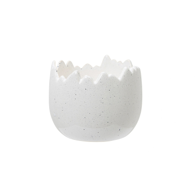 Škrupinový kvetináč Mona White Melange 12 cm                    