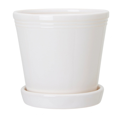 Kvetináč s podmiskou Emelina White 15 cm                    