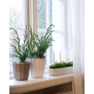                             Kvetináč Edna Oval White 30 cm                        