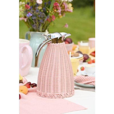                             Termoska Polyrattan Handwoven Pink 1,5 l                        