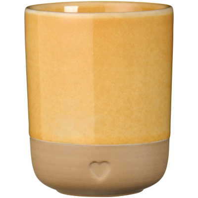 Hrnček bez ucha Heart Yellow 190 ml                    