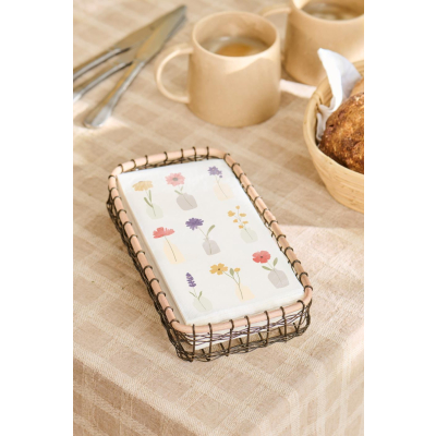                             Papierové obrúsky Flowers in Vases - set 16 ks                        