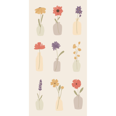 Papierové obrúsky Flowers in Vases - set 16 ks                    