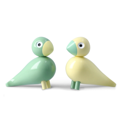 Vtáčiky Kay Bojesen Liliput Yellow/Green – set 2 ks                    