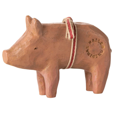 Vianočná ozdoba prasiatko so stuhou Pig Medium                    