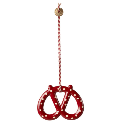 Vianočná plechová ozdoba Pretzel Dot                    