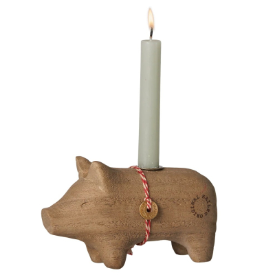 Drevený svietnik prasiatko Pig Nature Small                    