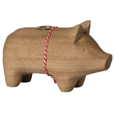                             Drevený svietnik prasiatko Pig Nature Small                        