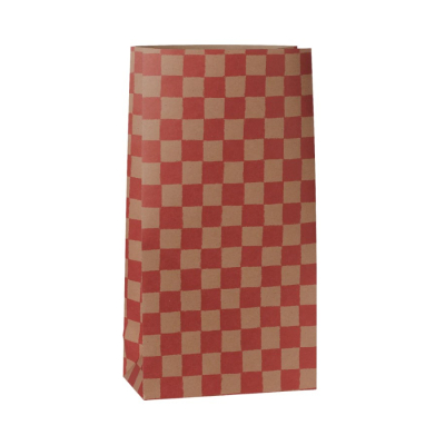 Darčekové papierové vrecko Checker Medium Powder/Red                    